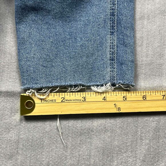 Hollister Jeans Women Size 00R Mom Jean Ultra High Rise Raw Hem Vintage Style - Picture 8 of 8